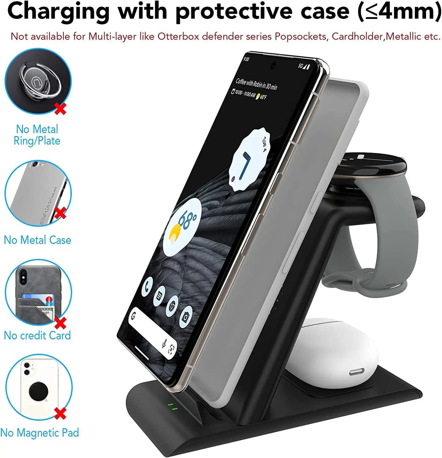 3 IN 1 WIRELESS CHARGER FOR GOOGLE PIXEL ECOSYSTEM