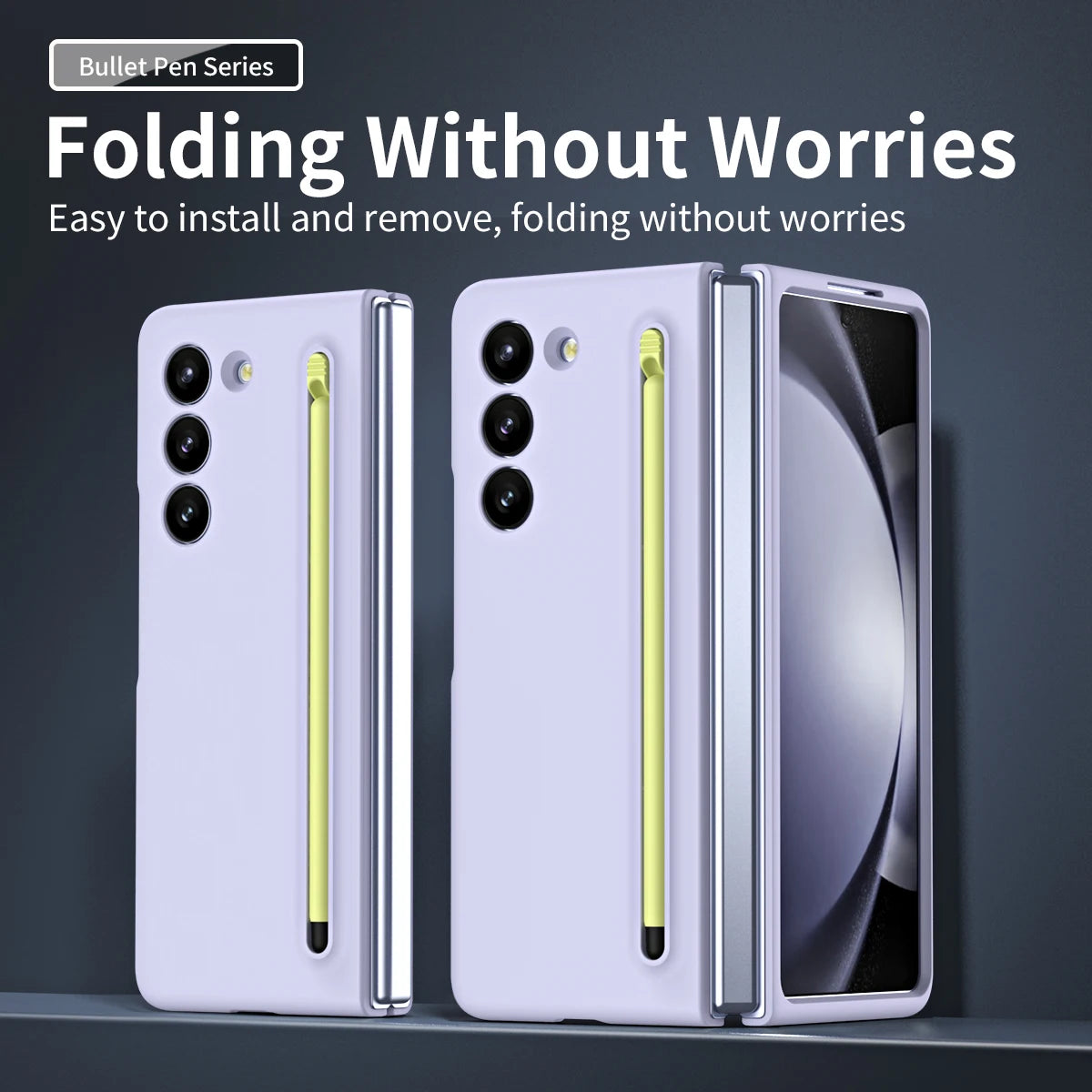 Case with Touch Pen With Tempered Film For Samsung Galaxy Z Fold 5