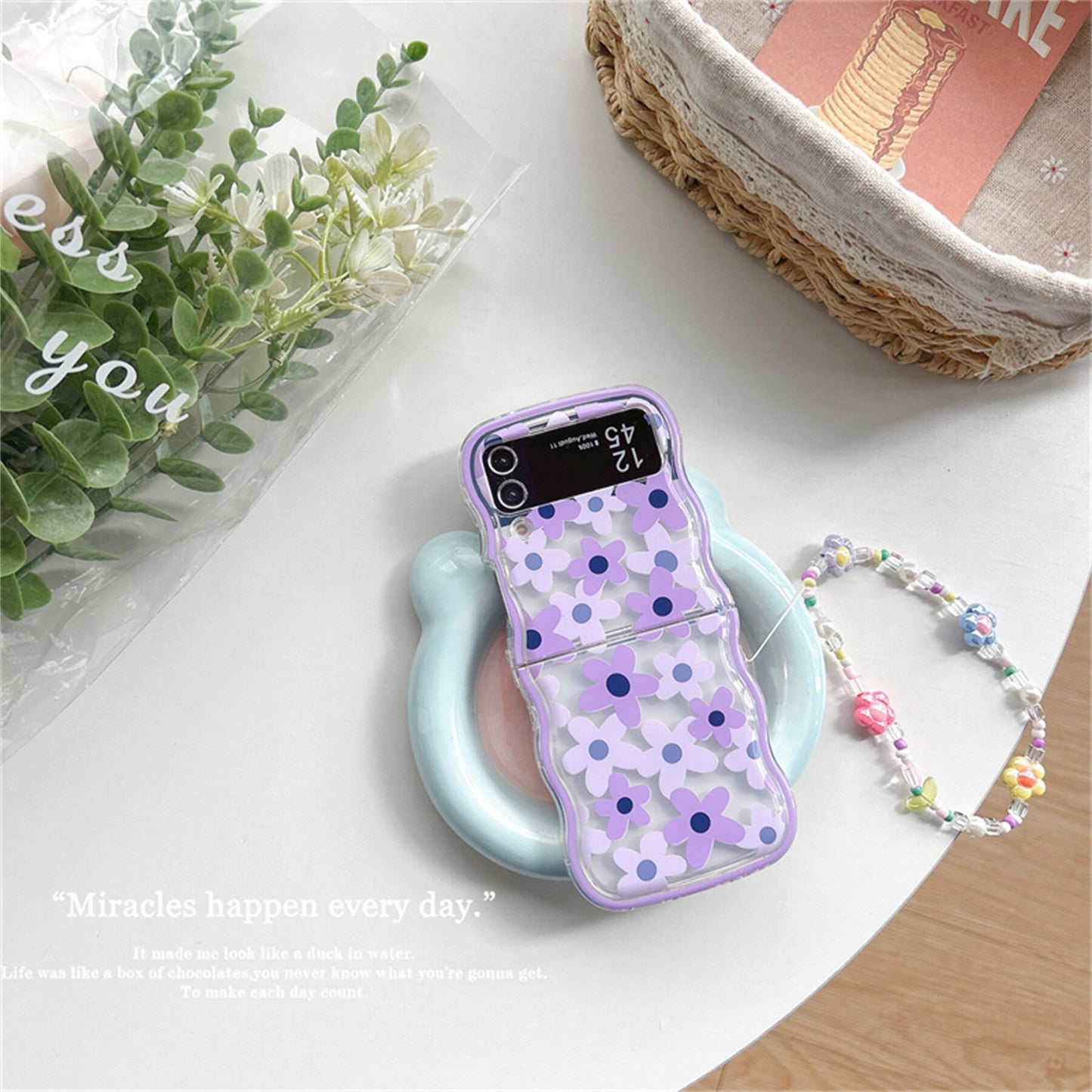 Cute Flower Bracelet Case for Samsung Galaxy Z Flip