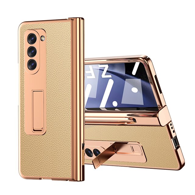 Leather Case With S Pen Holder Cover For Samsung Fold 5