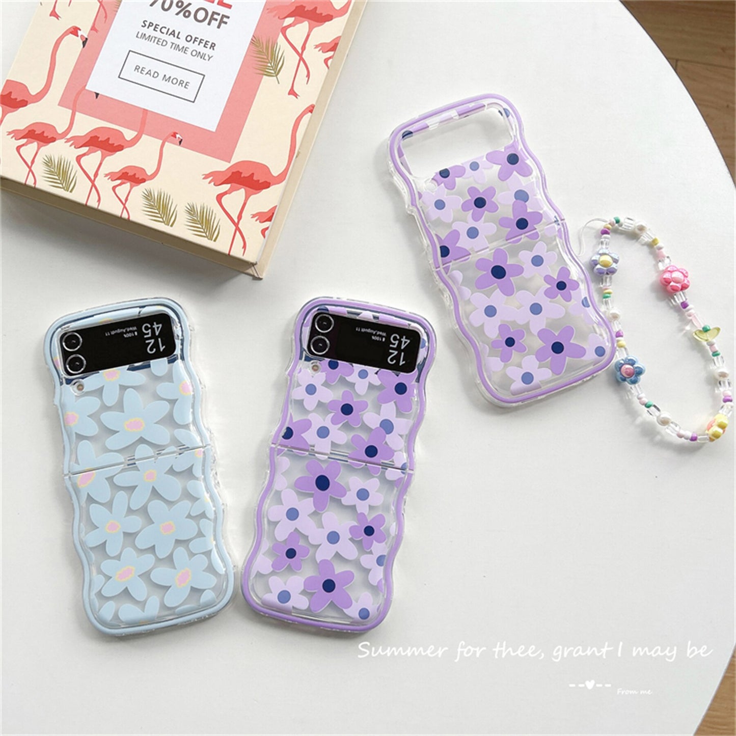 Cute Flower Bracelet Case for Samsung Galaxy Z Flip
