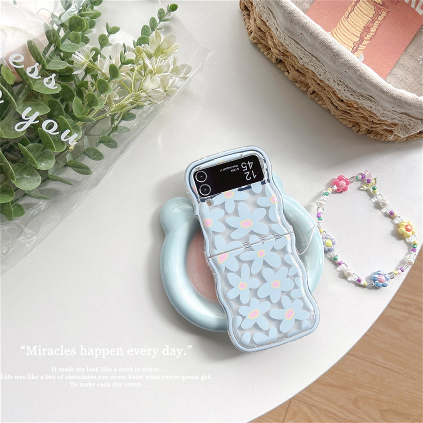 Cute Flower Bracelet Case for Samsung Galaxy Z Flip