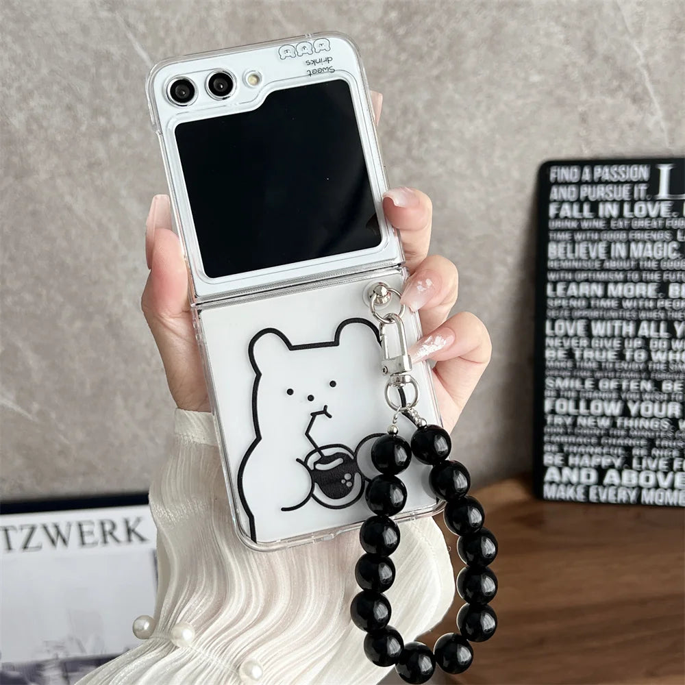 Lovely Cartoon Bear Case For Samsung Galaxy Z Flip 5
