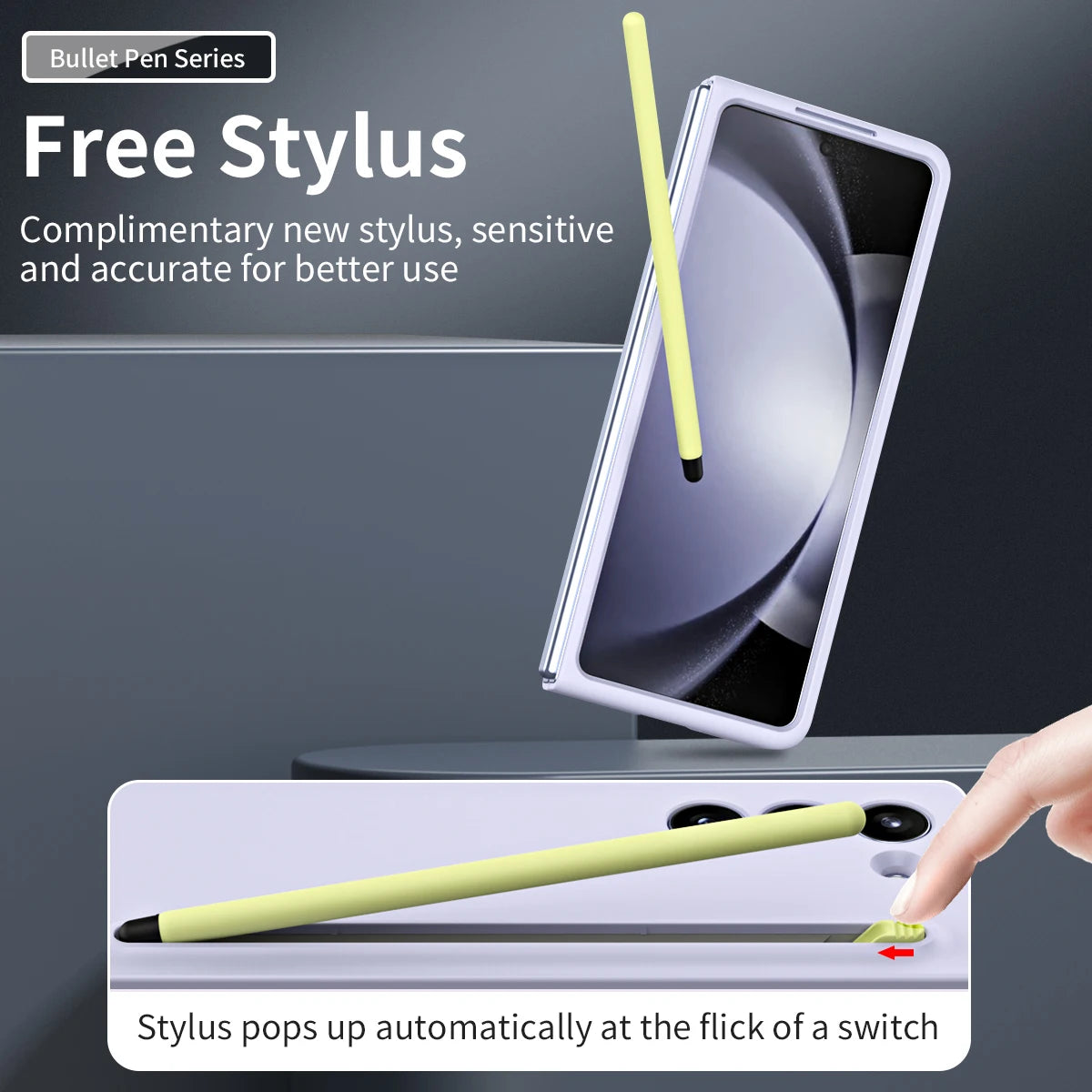 Case with Touch Pen With Tempered Film For Samsung Galaxy Z Fold 5