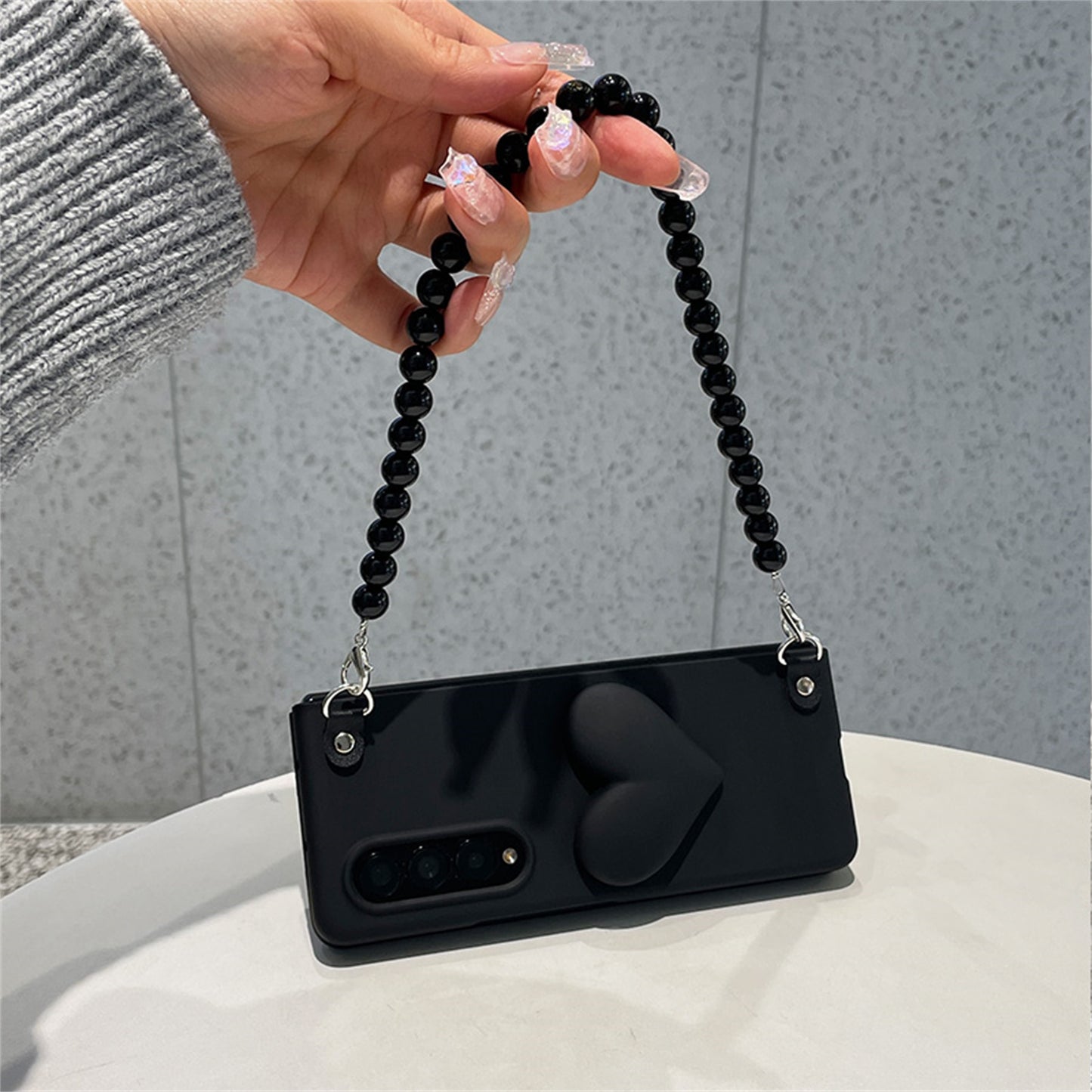 Luxury Korean 3D Love Heart Case for Samsung Galaxy Z Fold