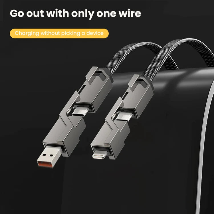 Universal 4-in-1 100W Rapid Charging Cable for All Devices