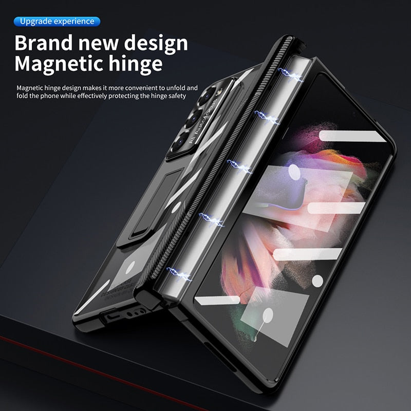 Magnetic Case With S Pen Holder Cover For Samsung Fold 5
