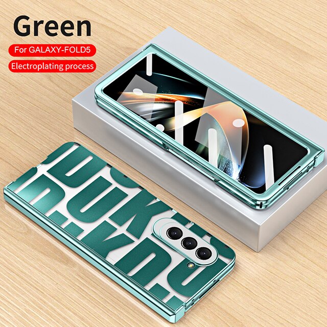 Plating Clear Hinge Mechanical Protector Cover For Samsung Fold 5