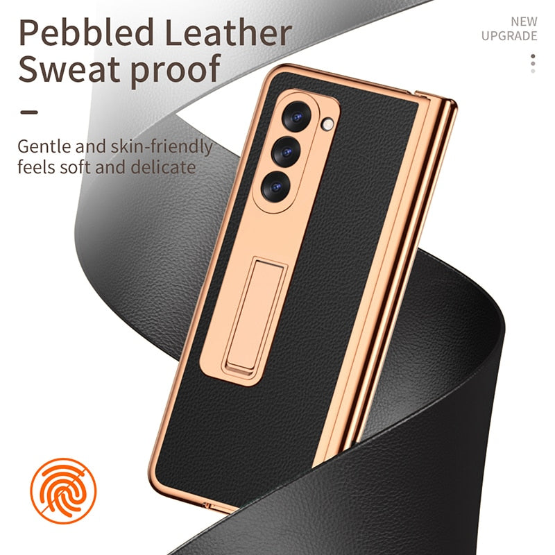Leather Case With S Pen Holder Cover For Samsung Fold 5
