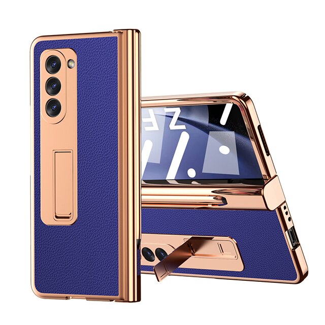 Leather Case With S Pen Holder Cover For Samsung Fold 5