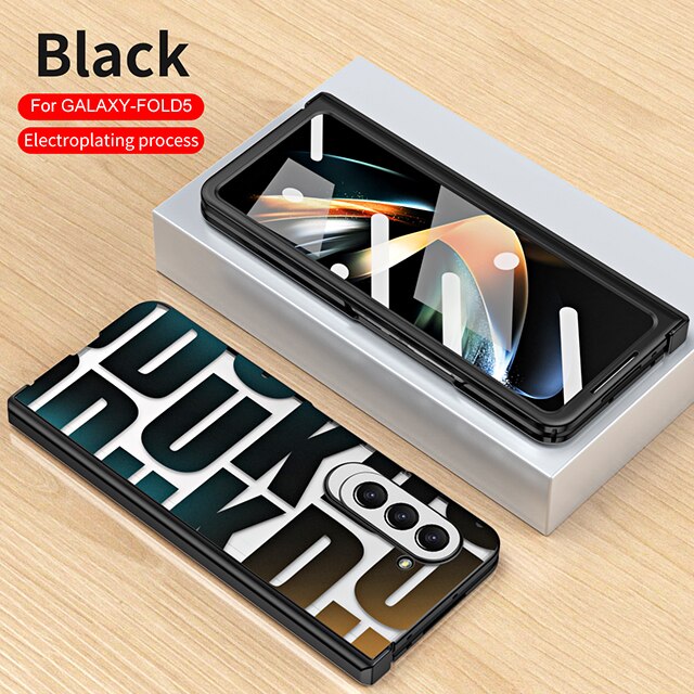 Plating Clear Hinge Mechanical Protector Cover For Samsung Fold 5