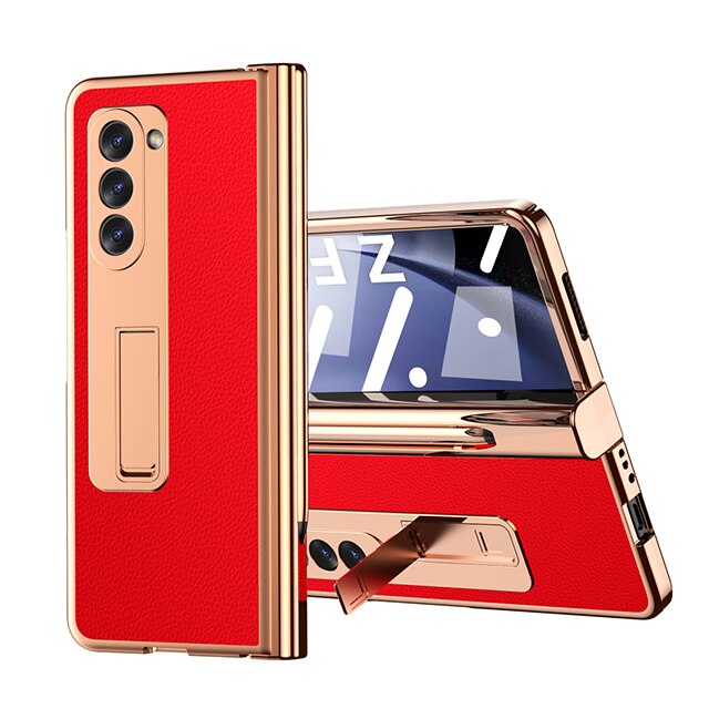 Leather Case With S Pen Holder Cover For Samsung Fold 5