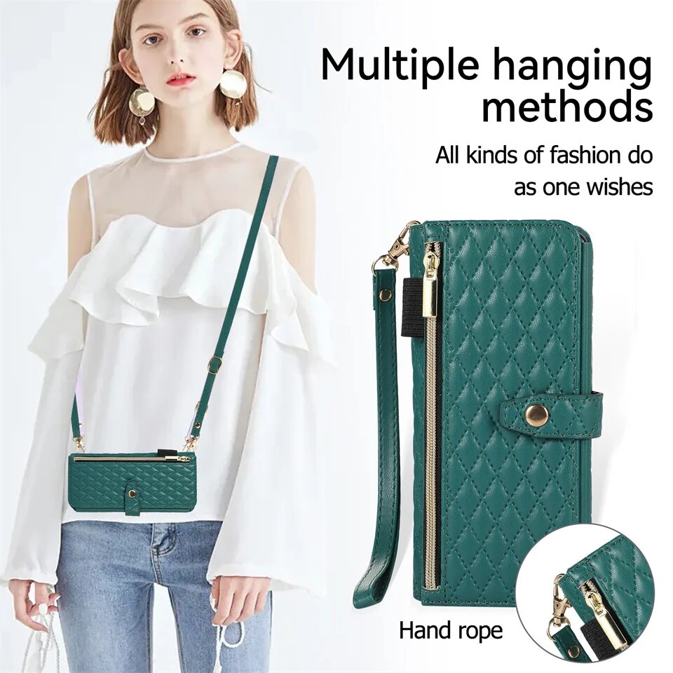 Multi Card Wallet Shoulder Strap Case For Samsung Galaxy Z Fold