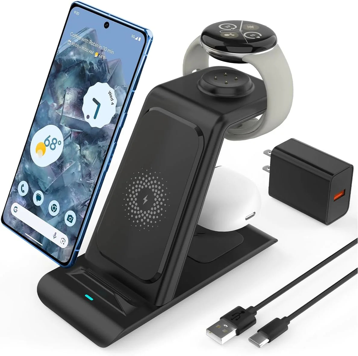 3 IN 1 WIRELESS CHARGER FOR GOOGLE PIXEL ECOSYSTEM