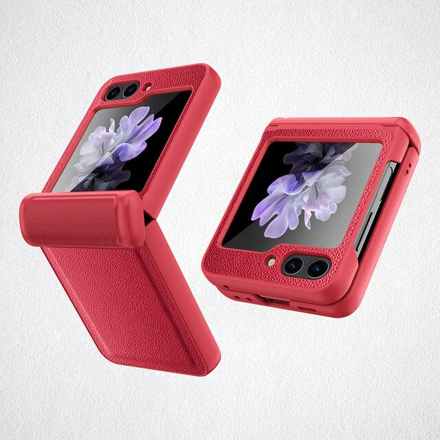 Leather Shockproof Cover For Samsung Galaxy Z Flip 5