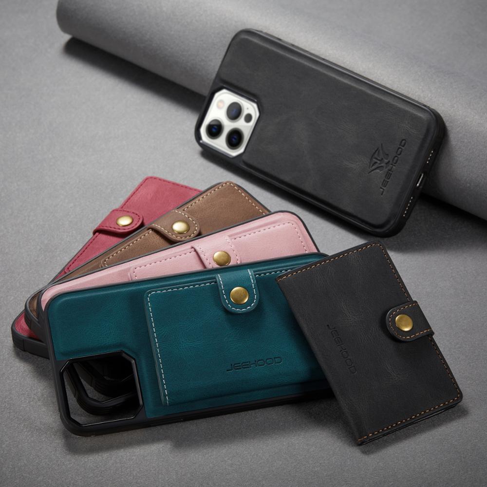 Magnetic Leather Wallet iPhone Mini Case