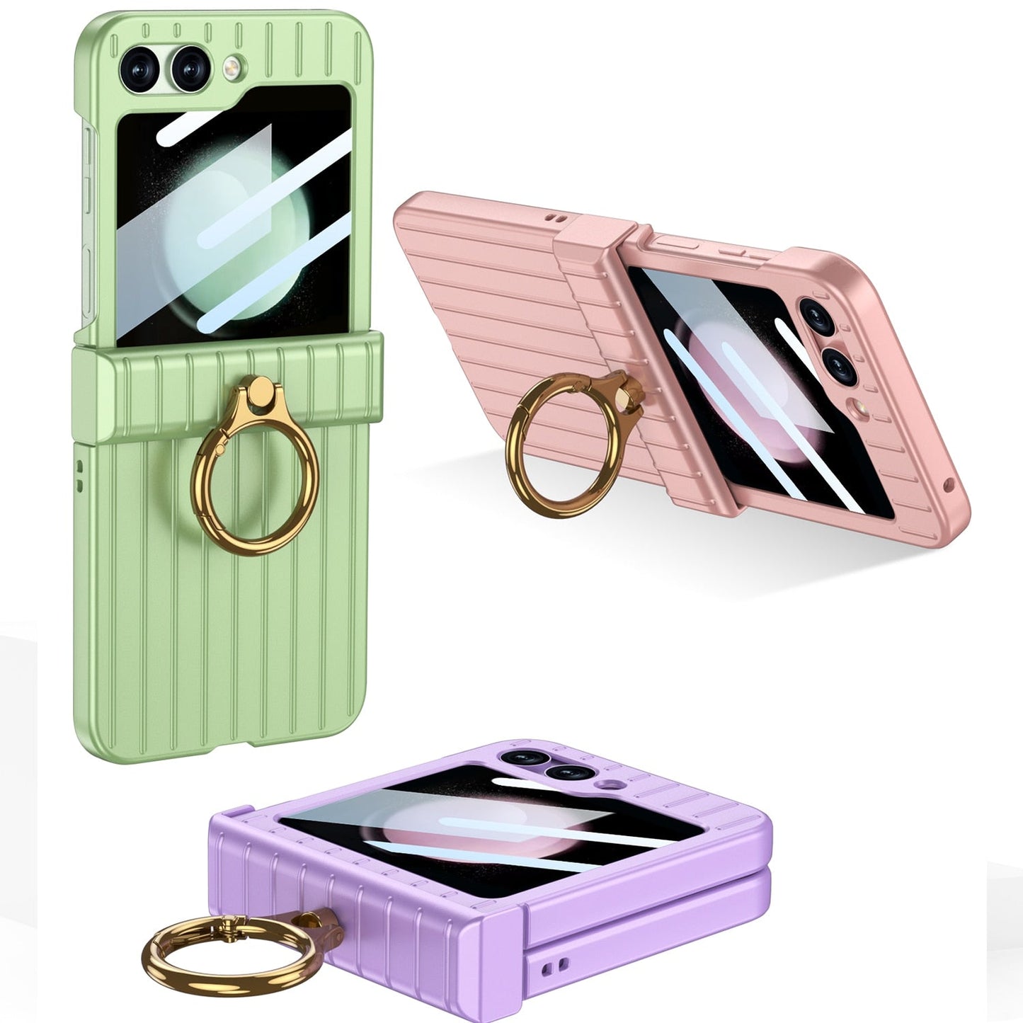 Shockproof Case With Ring Bracket For Samsung Galaxy Z Flip 5