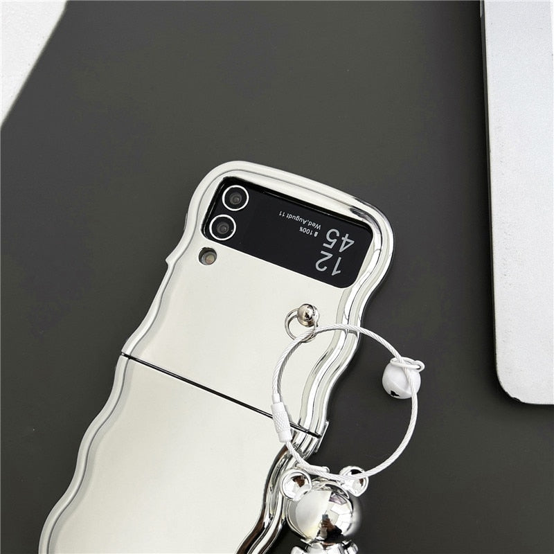 Cute Cartoon Bear Pendant Phone Case For Samsung Galaxy Z Flip