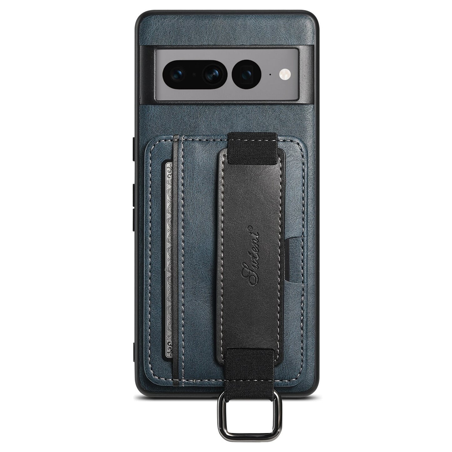 Leather Bracket & Card Pocket Case for Google Pixel