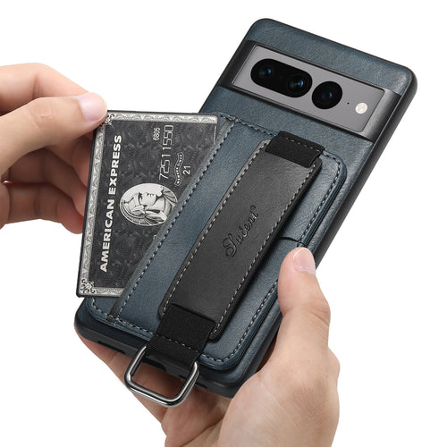 Leather Bracket & Card Pocket Case for Google Pixel