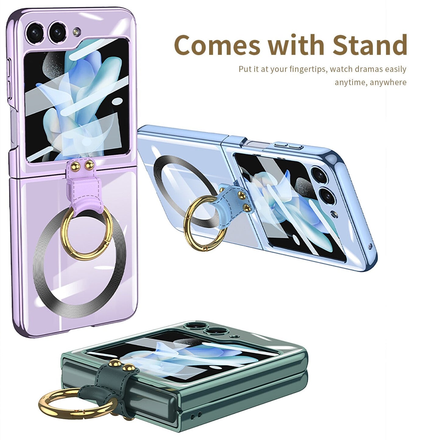 Magsafe Case with Ring Holder For Samsung Galaxy Z Flip 5
