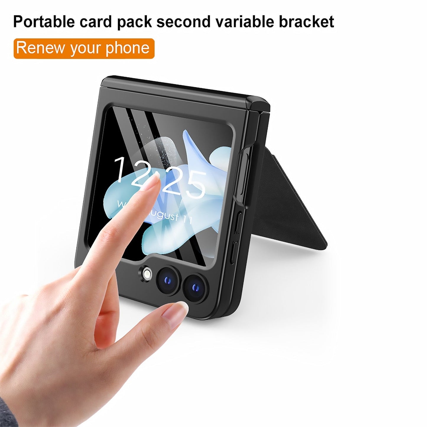 Matte Case with Card Holder For Samsung Galaxy Z Flip 5