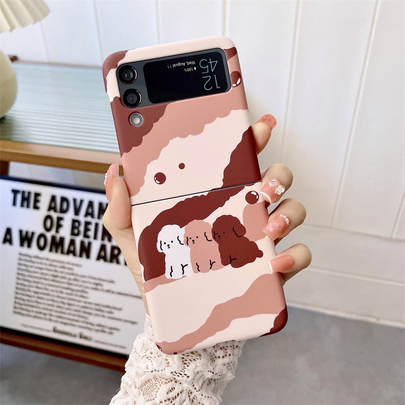Cute Dog Phone Case For Samsung Galaxy Z Flip3 & 4
