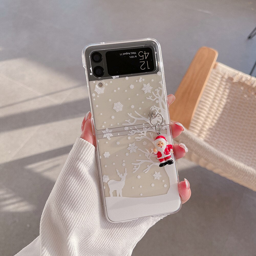 Cute Cartoon Christmas Case for Samsung Galaxy Z Flip 4 & 3