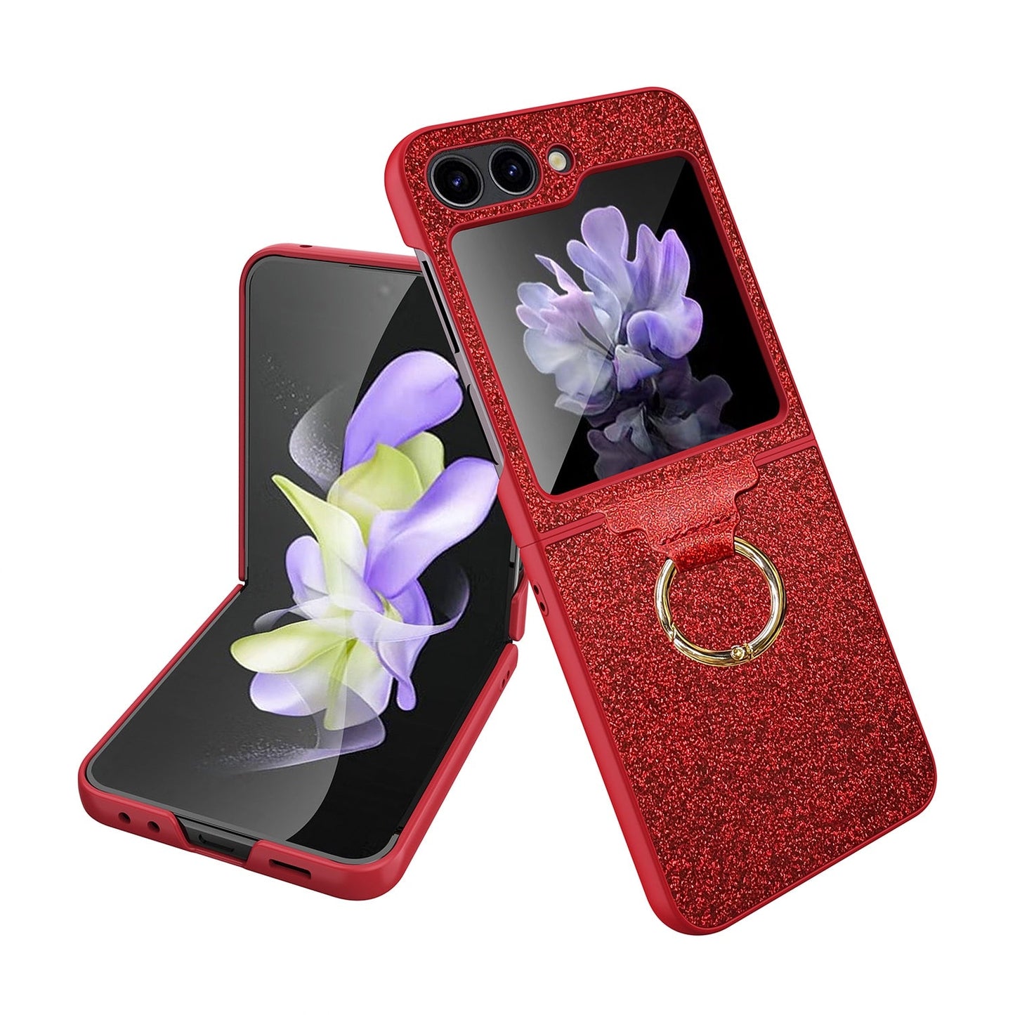 Luxury Case with Ring Bracket For Galaxy Z Flip 5