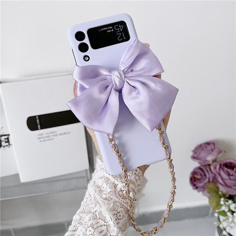 Luxury Fashion Bow Bracelet Phone Case For Samsung Galaxy Z Flip Series