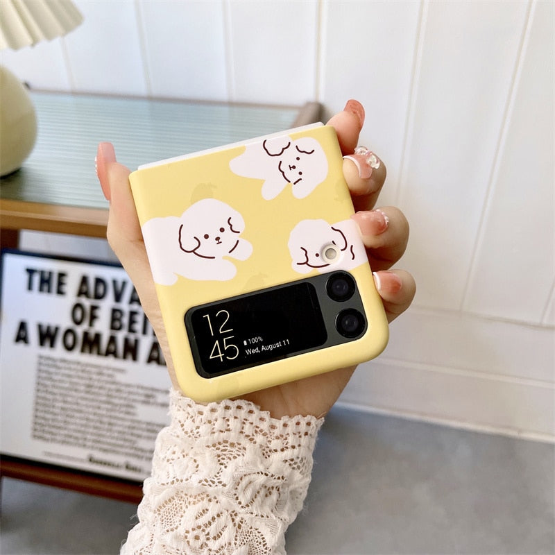 Cute Dog Phone Case For Samsung Galaxy Z Flip3 & 4