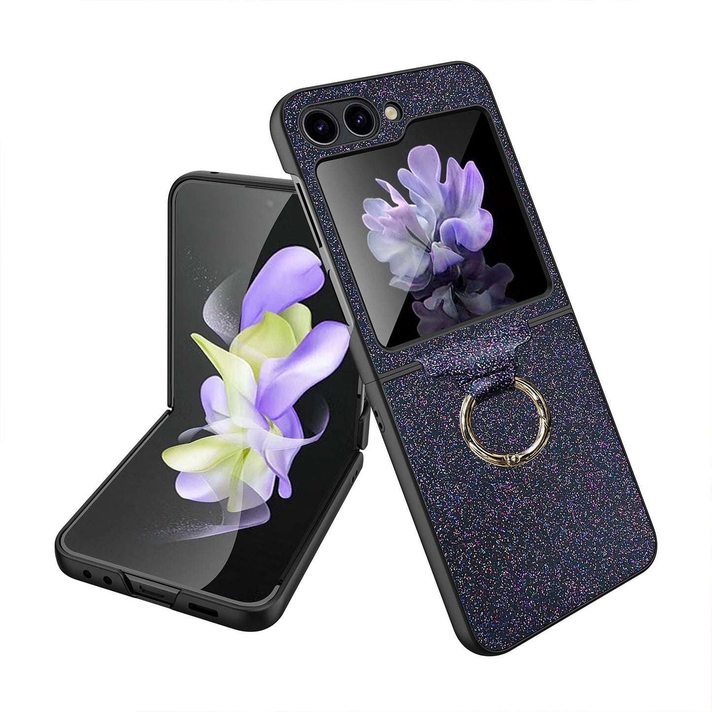 Luxury Case with Ring Bracket For Galaxy Z Flip 5