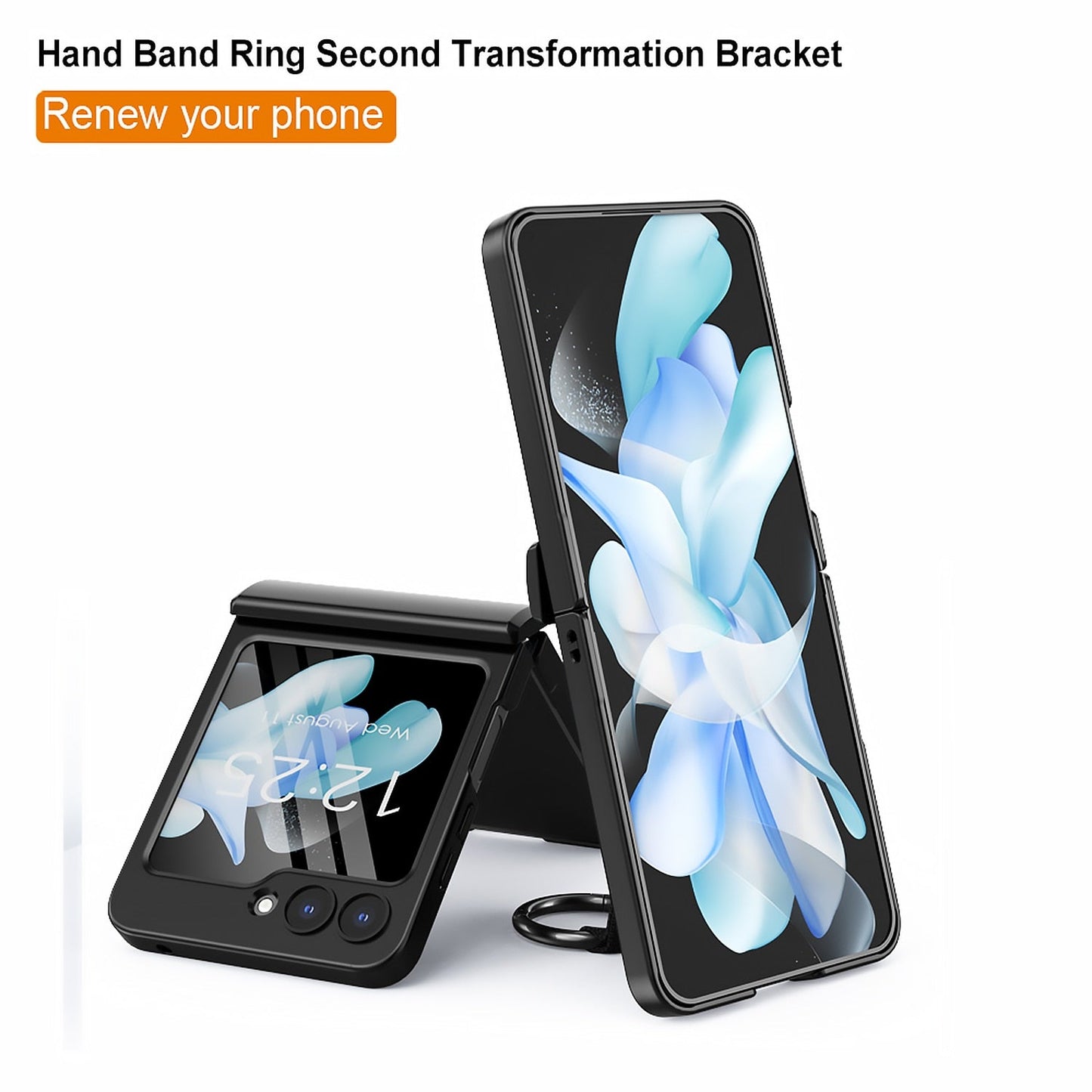 Matte Case With Ring Bracket For Samsung Galaxy Z Flip 5