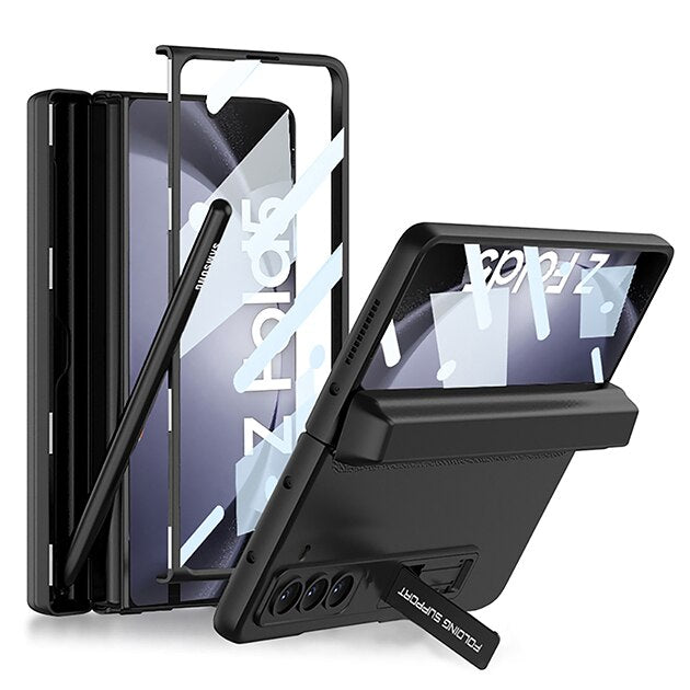 Shockproof Matte Case with Pen Holder For Samsung Galaxy Z Fold 5