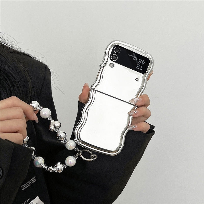 Cute Cartoon Bear Pendant Phone Case For Samsung Galaxy Z Flip