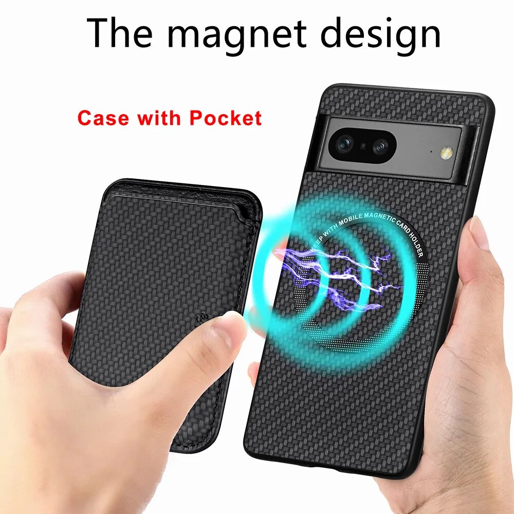 2 in 1 Wallet Leather Magnetic Case for Google Pixel 8 Series