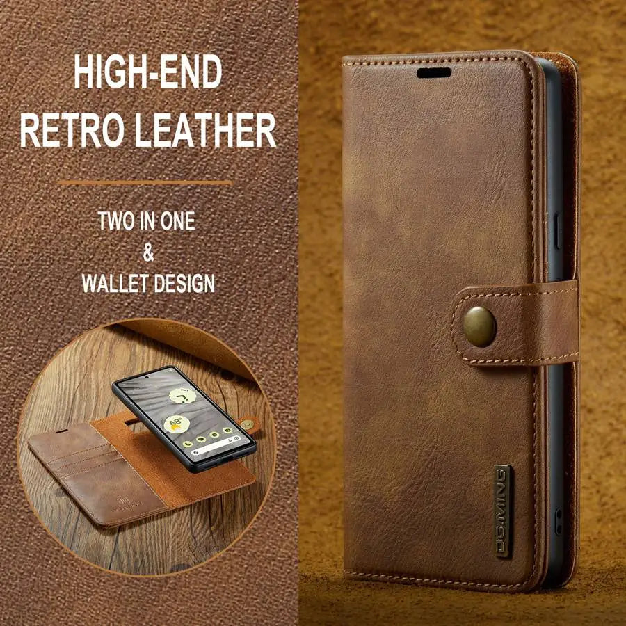 Magnetic Leather Wallet Case for Google Pixel