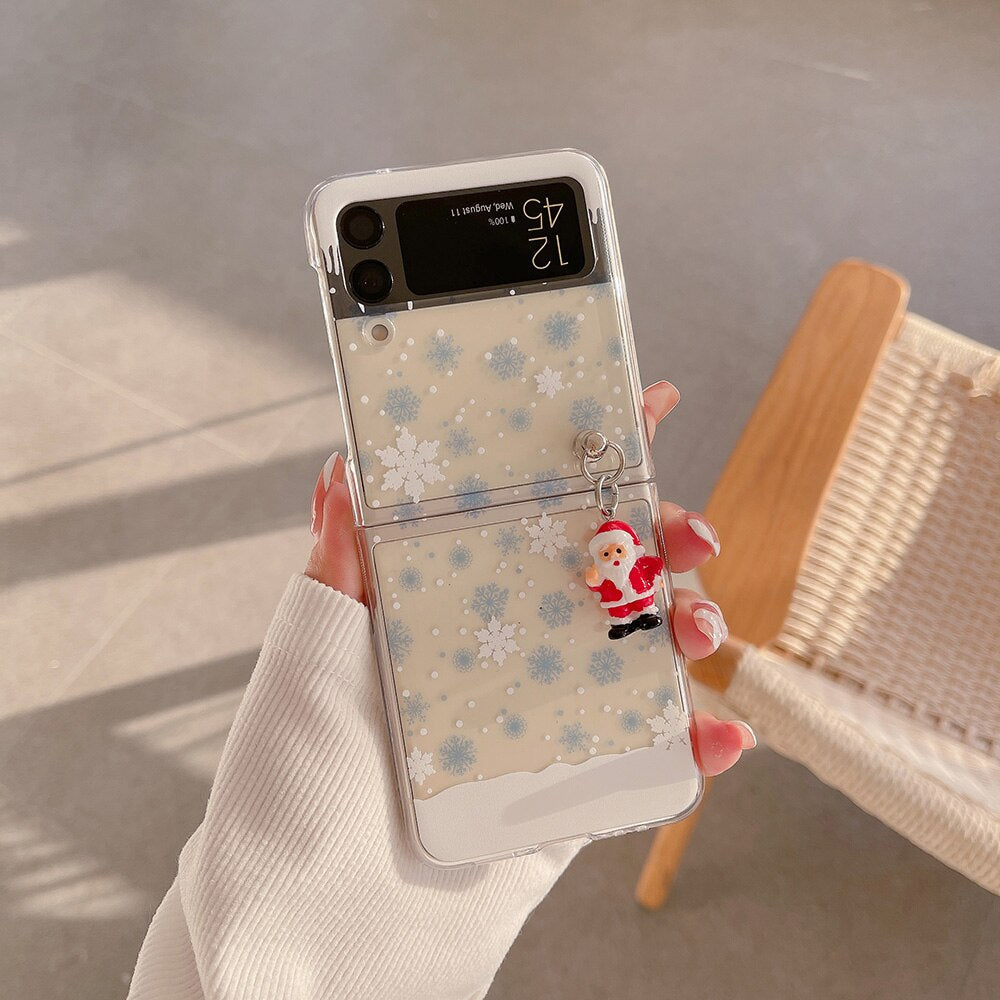 Cute Cartoon Christmas Case for Samsung Galaxy Z Flip 4 & 3