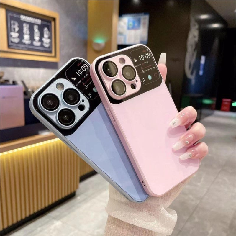 Luxury Gardient Temper Glass Phone Case For iPhone