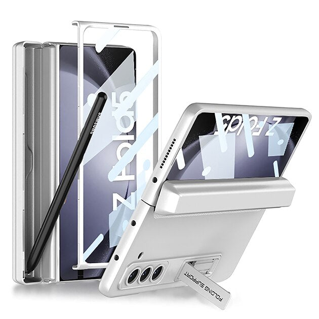 Shockproof Matte Case with Pen Holder For Samsung Galaxy Z Fold 5