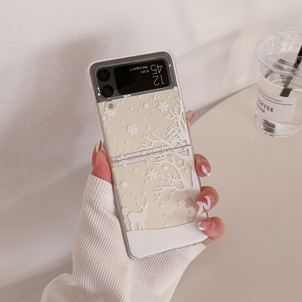 Cute Cartoon Christmas Case for Samsung Galaxy Z Flip 4 & 3