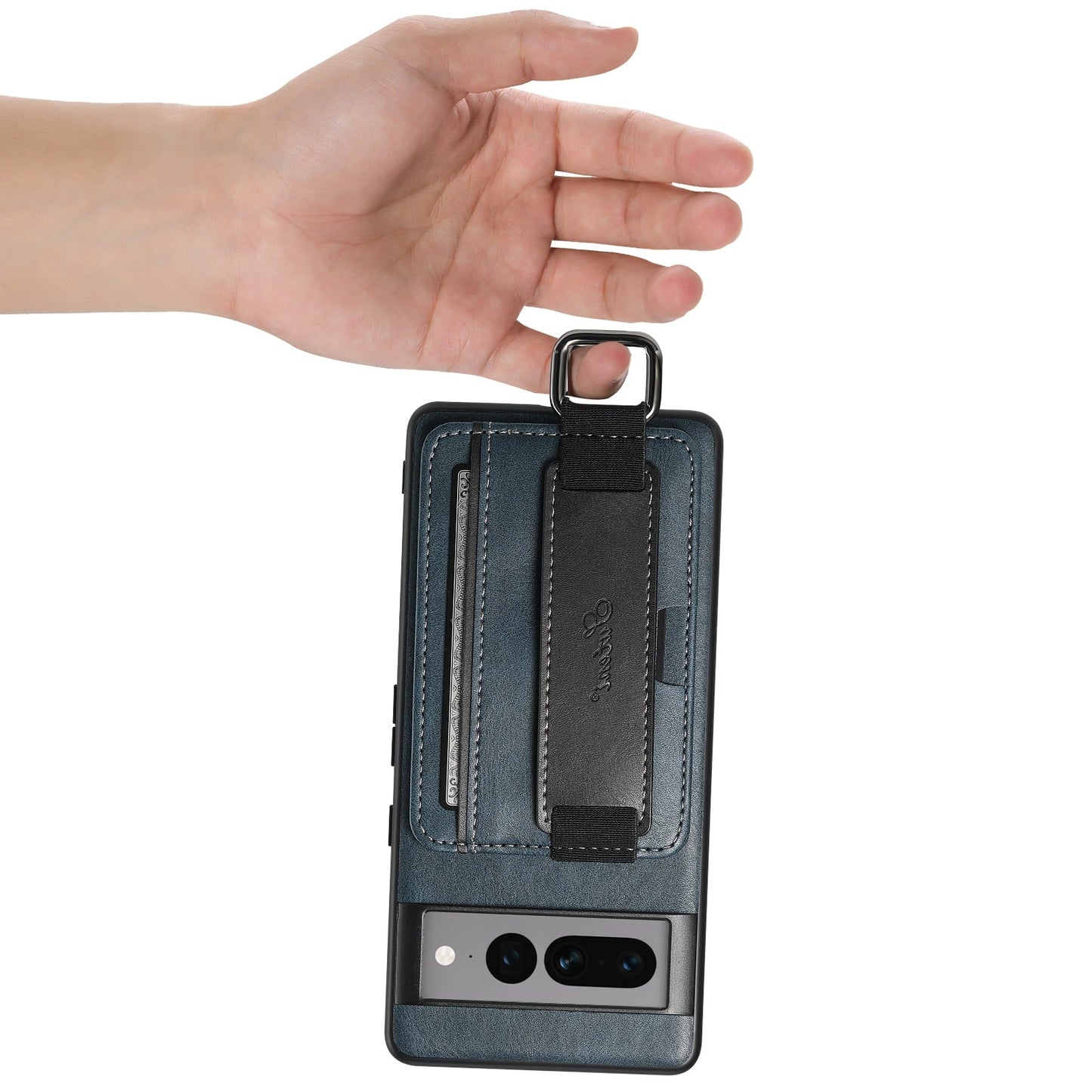 Leather Bracket & Card Pocket Case for Google Pixel