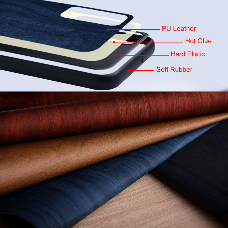 Bamboo Wood Pattern Leather Case For Google Pixel 7