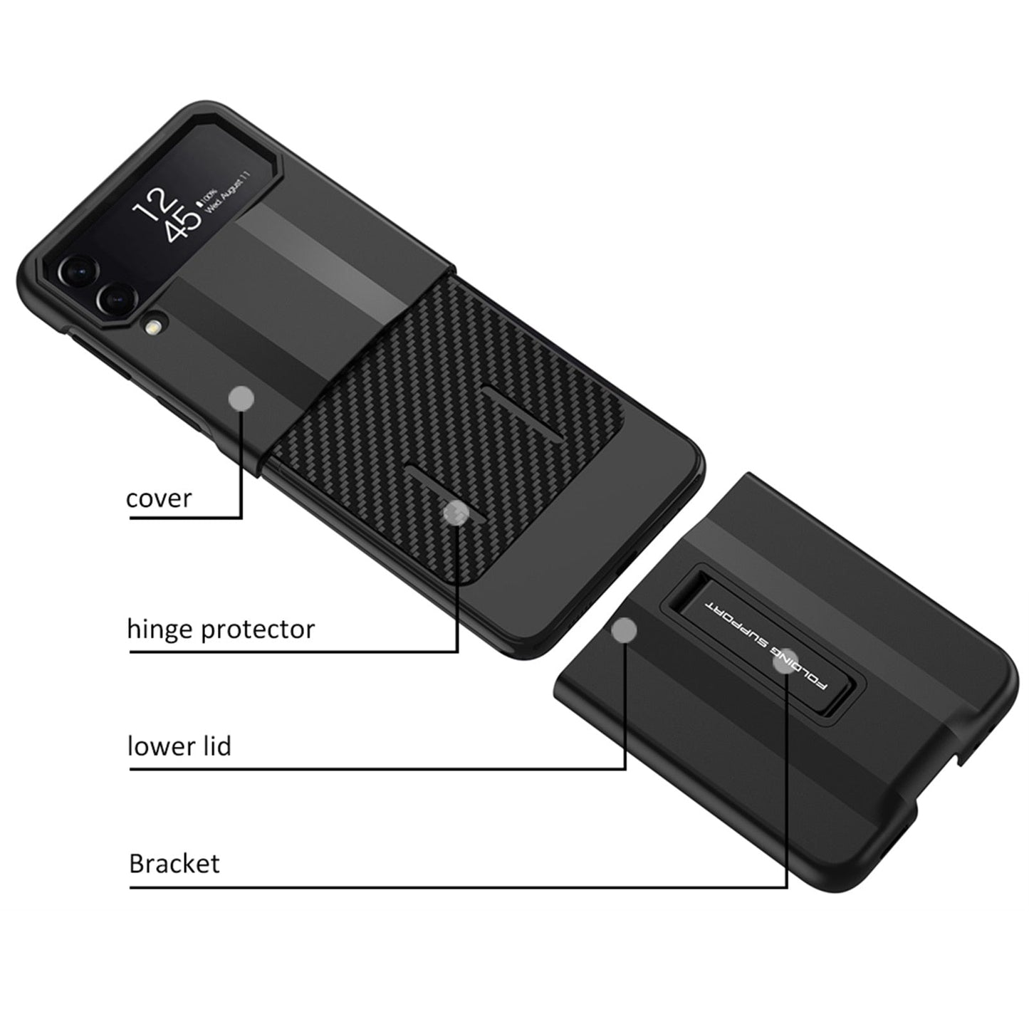 Anti-Fall Smartphone Protective Cases For Z Flip 4