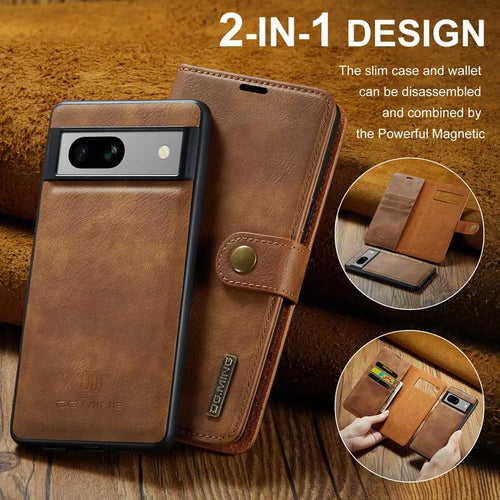 Magnetic Leather Wallet Case for Google Pixel