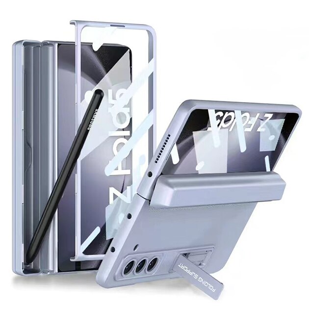 Shockproof Matte Case with Pen Holder For Samsung Galaxy Z Fold 5
