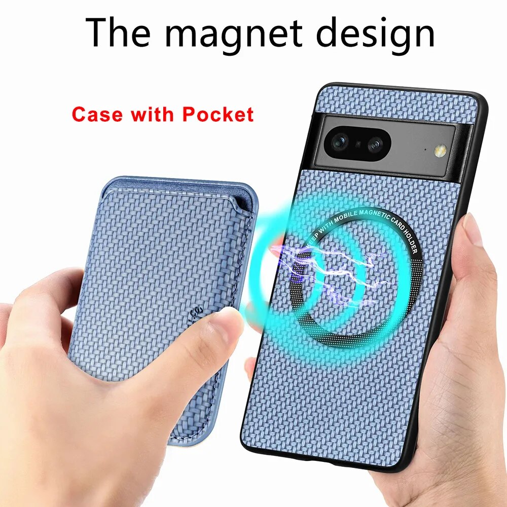 2 in 1 Wallet Leather Magnetic Case for Google Pixel 8 Series