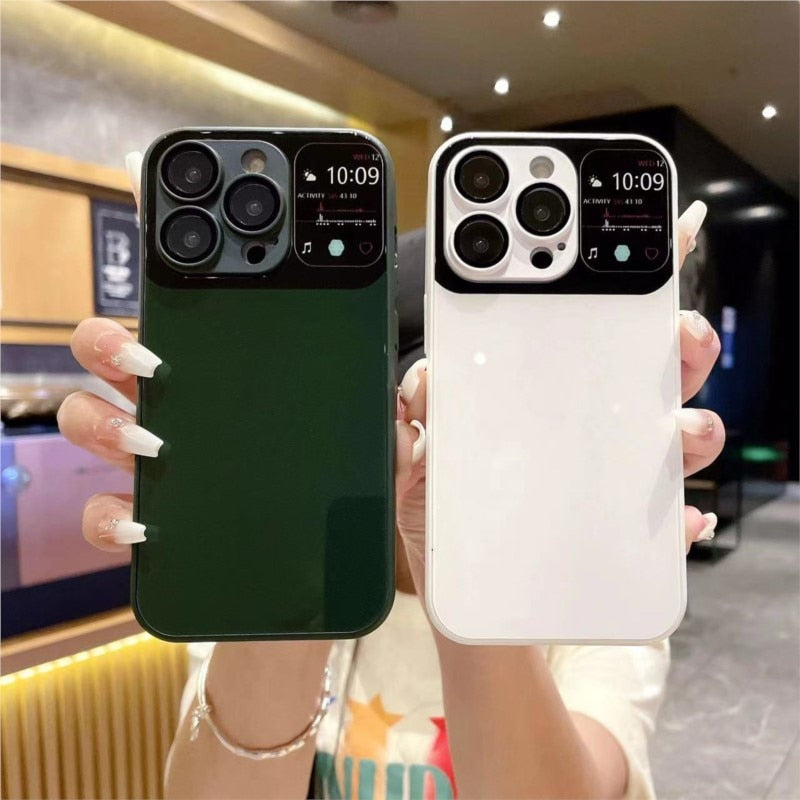 Luxury Gardient Temper Glass Phone Case For iPhone