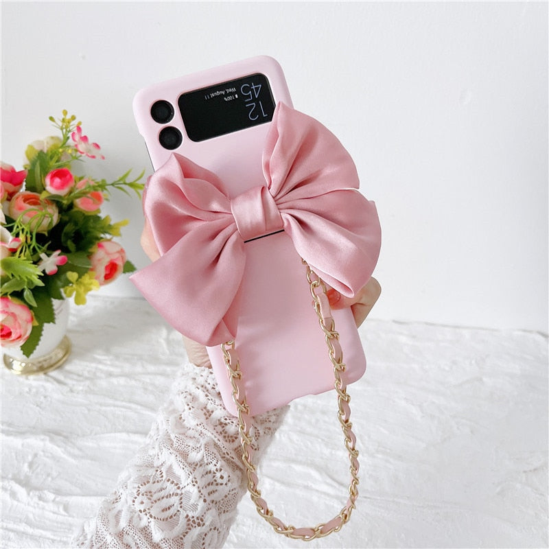 Luxury Fashion Bow Bracelet Phone Case For Samsung Galaxy Z Flip Series