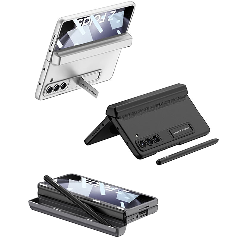 Shockproof Matte Case with Pen Holder For Samsung Galaxy Z Fold 5